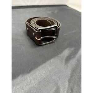 Stickman Leather Mens Brown Leather Belt Silver Buckle Workwear Size 36